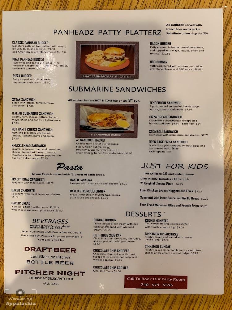 Panheadz Pizza and Pattyz Menu image 3